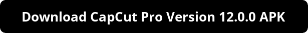 CapCut Pro Version 12.0.0 APK Download Premium Unlocked shown on mobile, offering unlocked filters, watermark-free export, and advanced video editing tools. The latest 2025 release includes multi-layer timeline editing, AI-powered effects, customizable templates, and ad-free interface. Perfect for creators producing professional videos for TikTok, YouTube, and Instagram.
